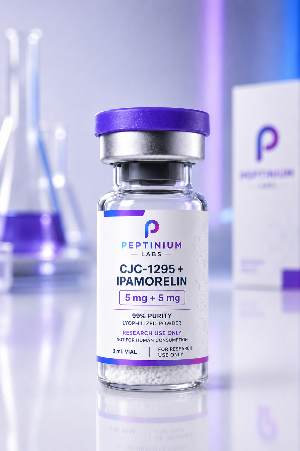Flacon CJC-1295 + Ipamorelin — Research Use Only