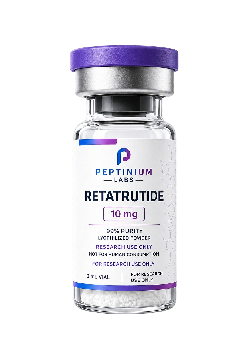 Flacon Peptinium — peptide de recherche pureté ≥ 99 %