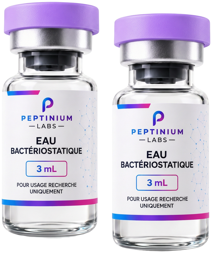 Flacon d'eau bactériostatique 3 mL Peptinium Labs